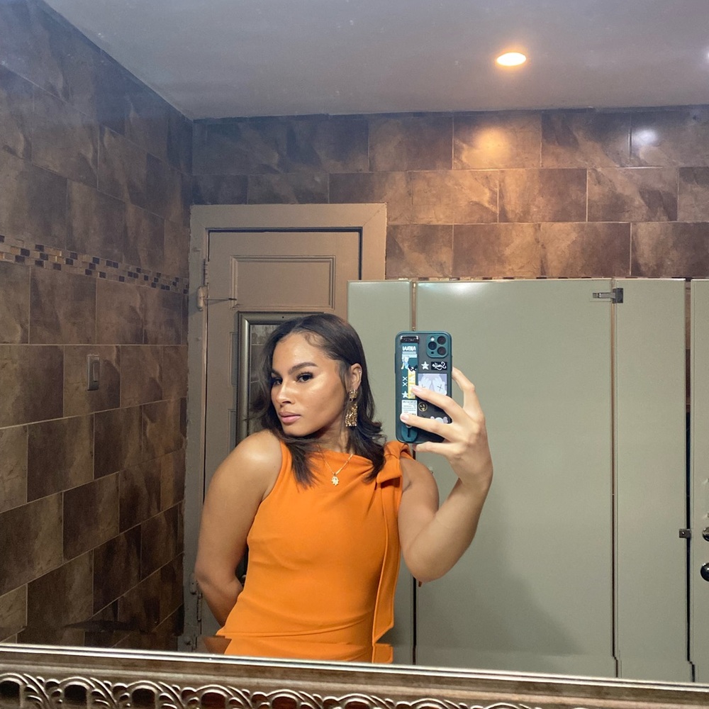 Calvin Klein Orange Formal Dress